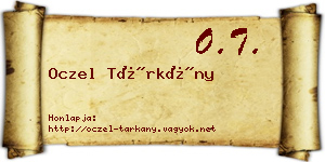 Oczel Tárkány névjegykártya
